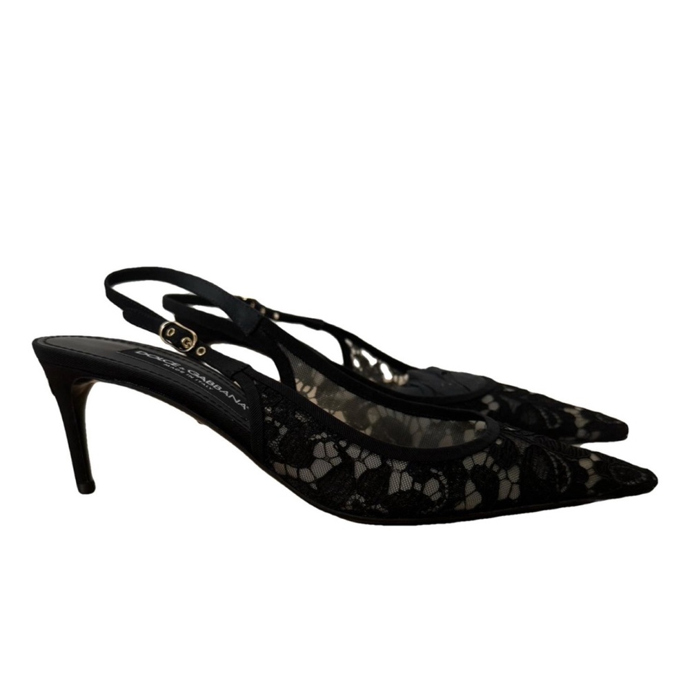 SOLD
Beautiful black lace sling back sz40 Dolce&Gabbana shoes US sz 9